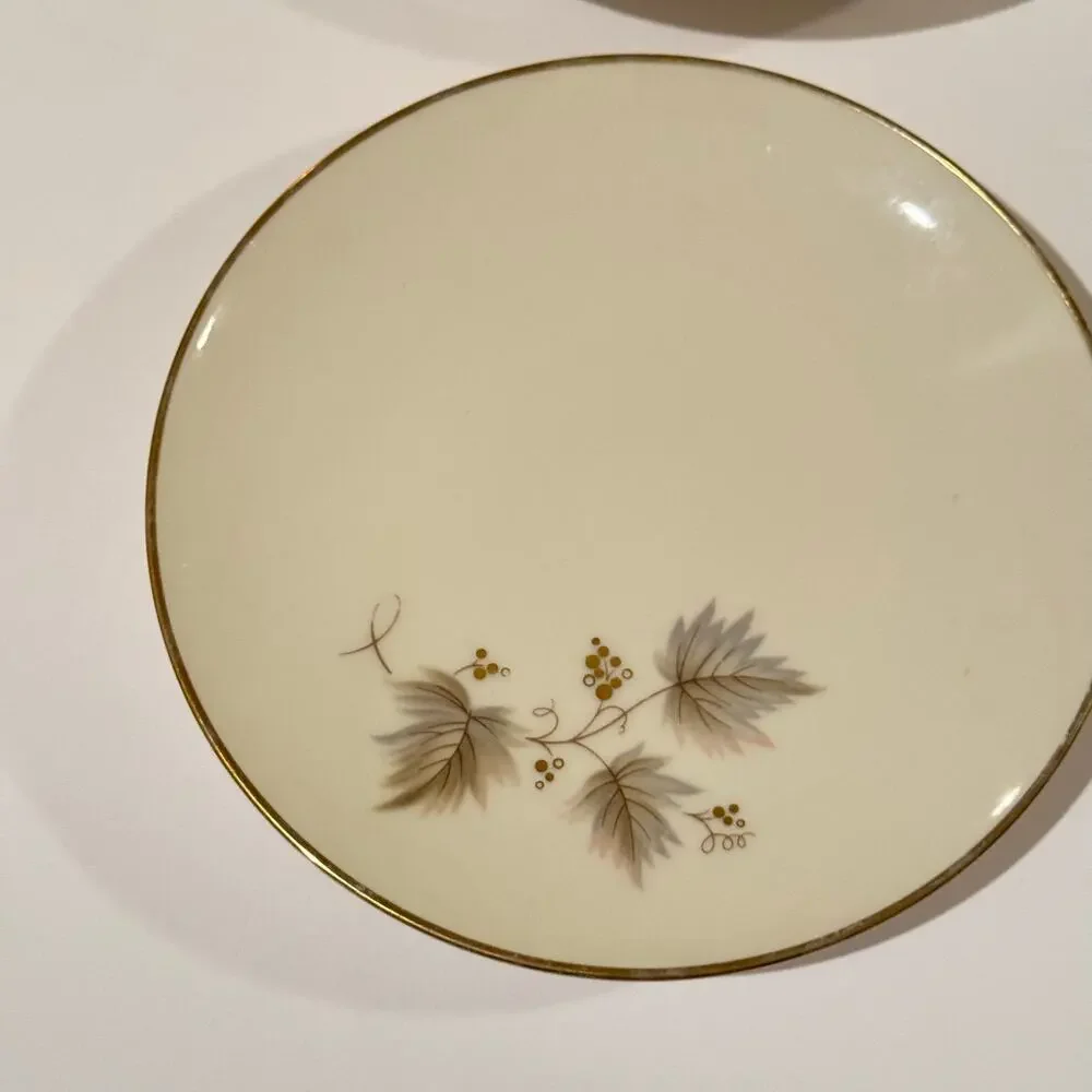 Noritake Ivory China Fantasia 7532 Plate & Cup Set Gold Trim Elegant Dinnerware - Picture 7 of 9